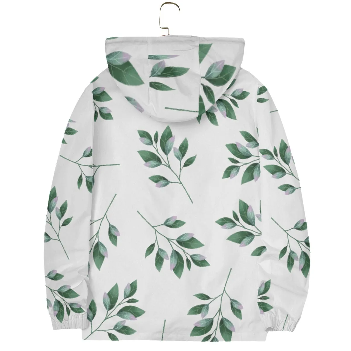 LB Jessica Windbreaker With Zipper Closure And Snap Button Leaf collection