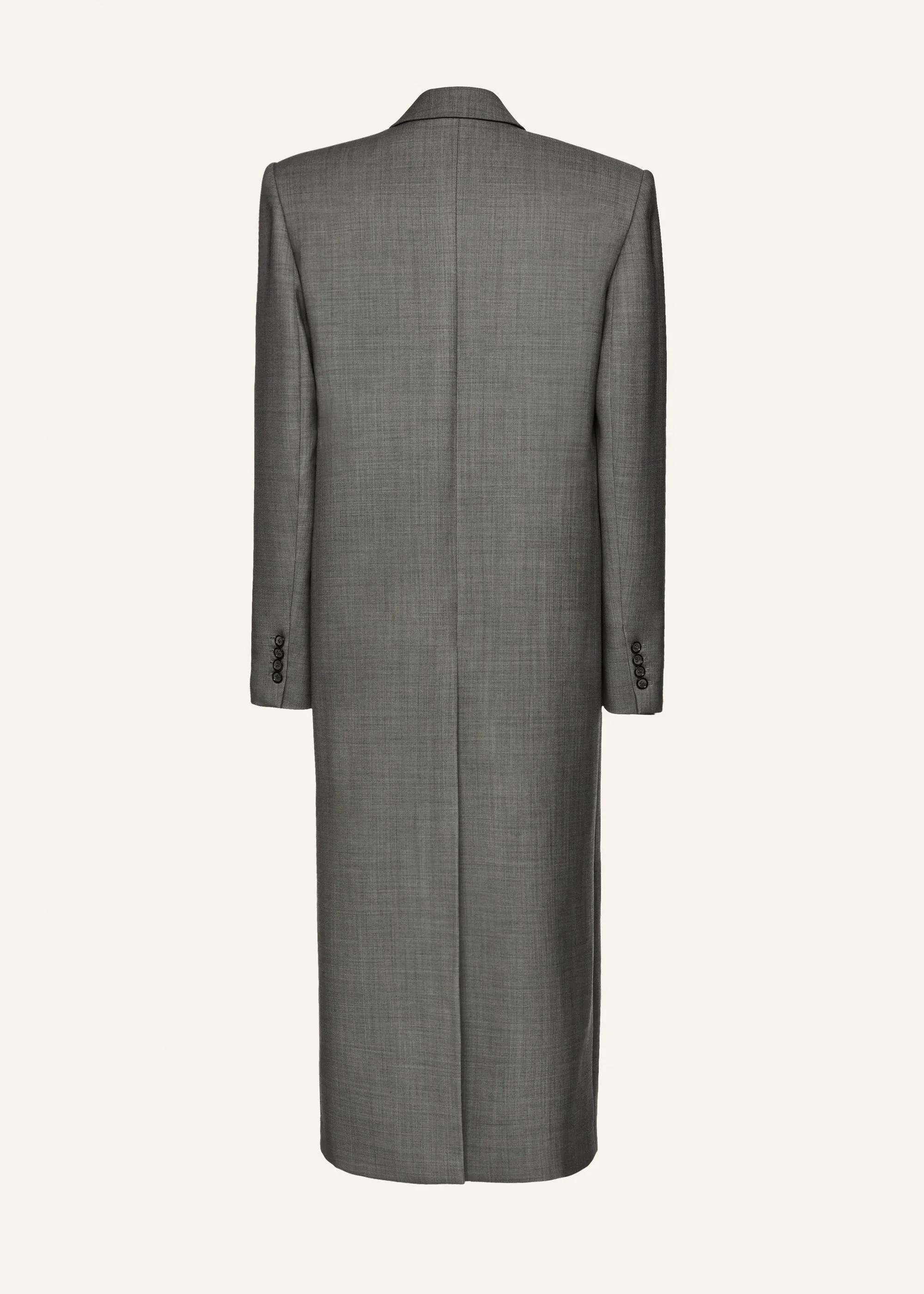 Long classic wool coat in grey