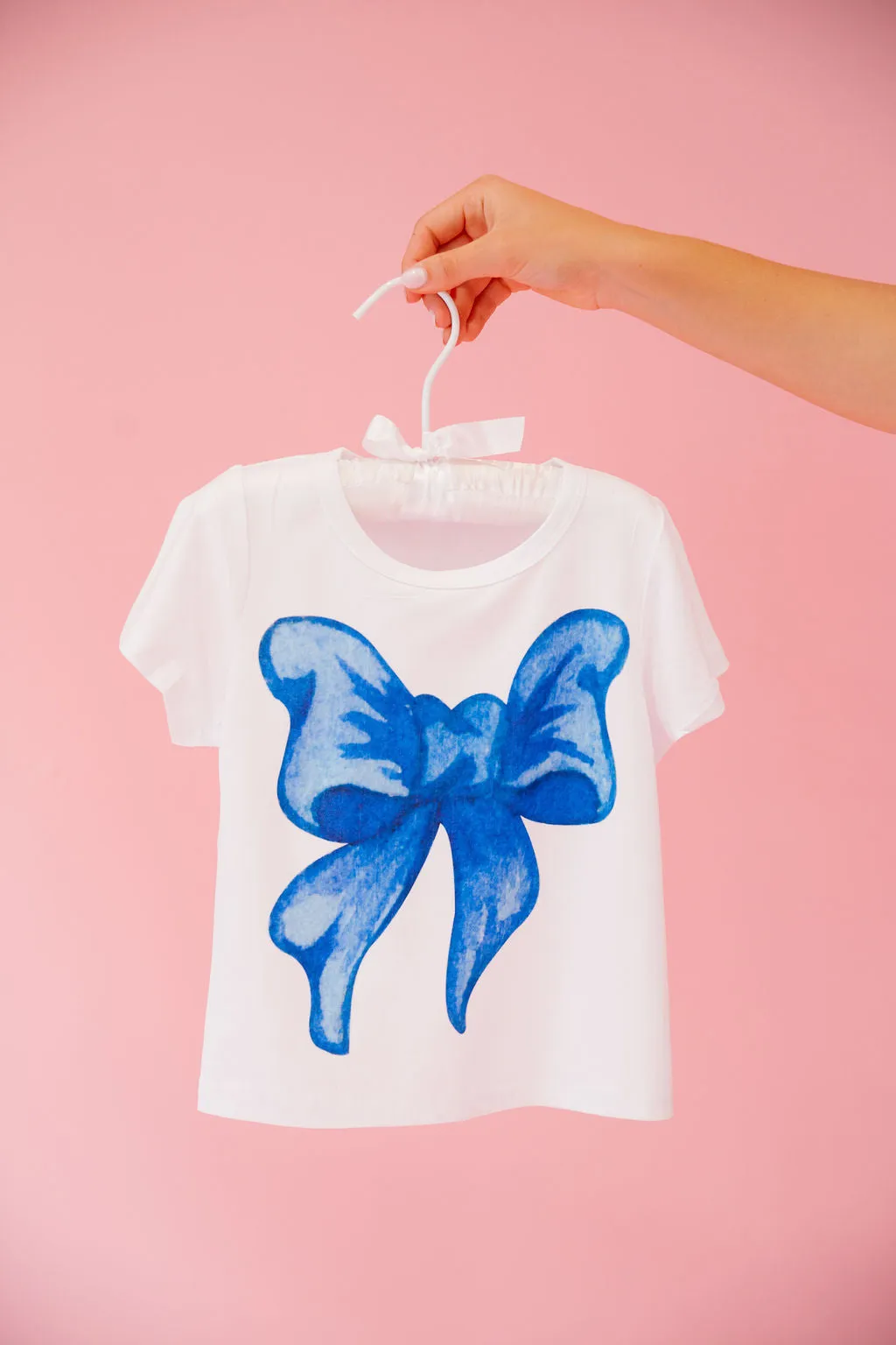 MINI KIDS BLUE BOW TEE