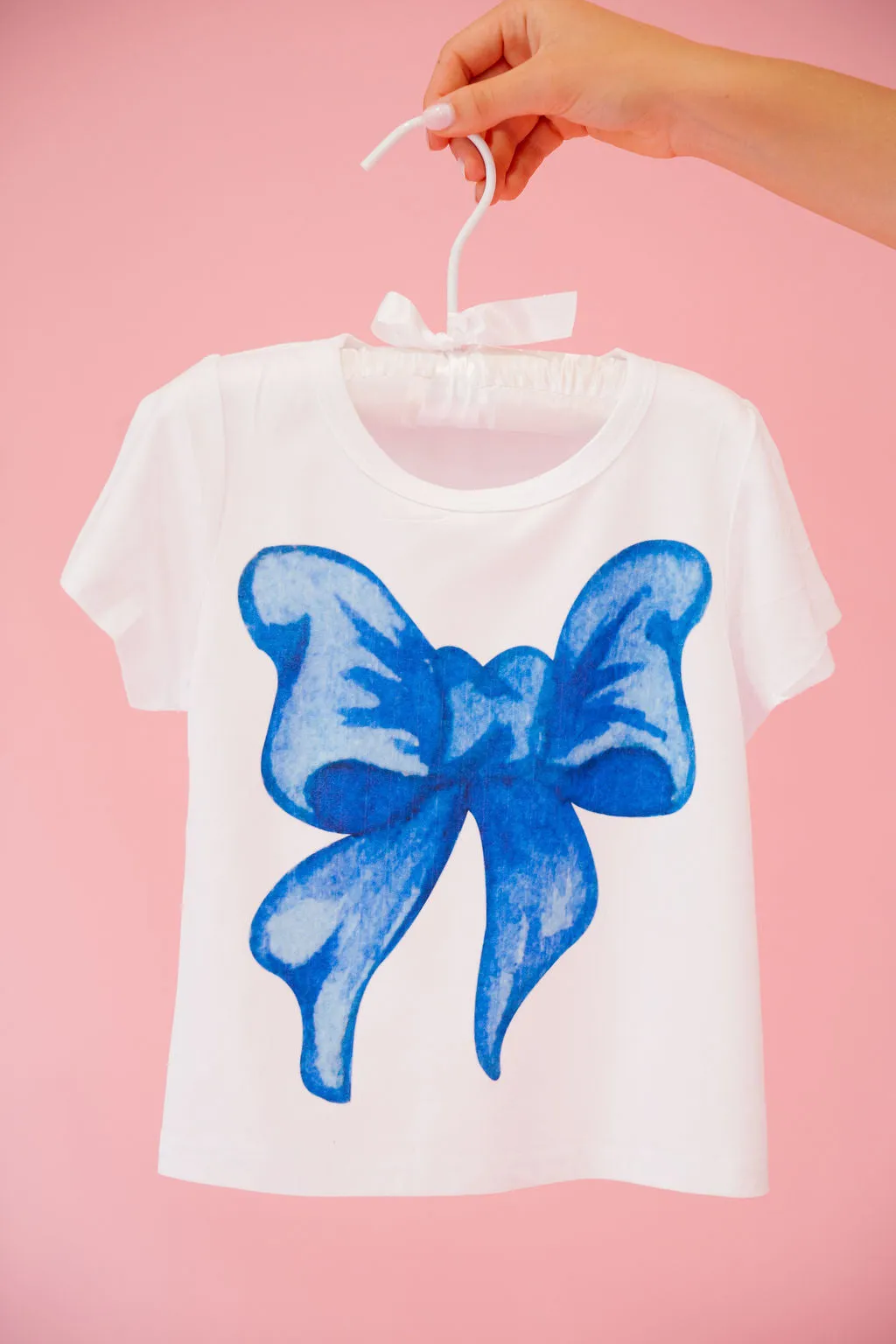 MINI KIDS BLUE BOW TEE