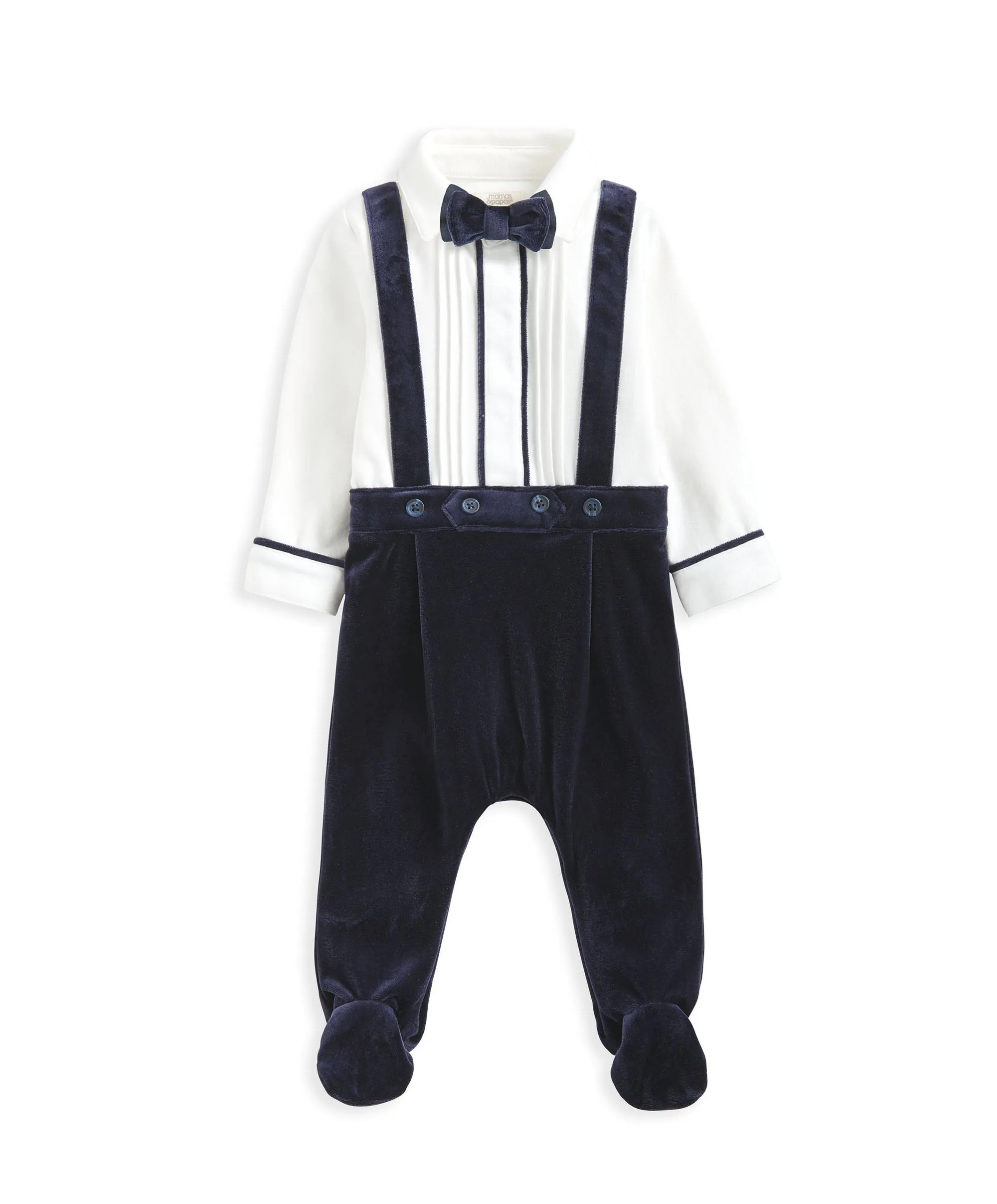 Mock Tuxedo and Bow Tie Set (2 Piece) - Navy