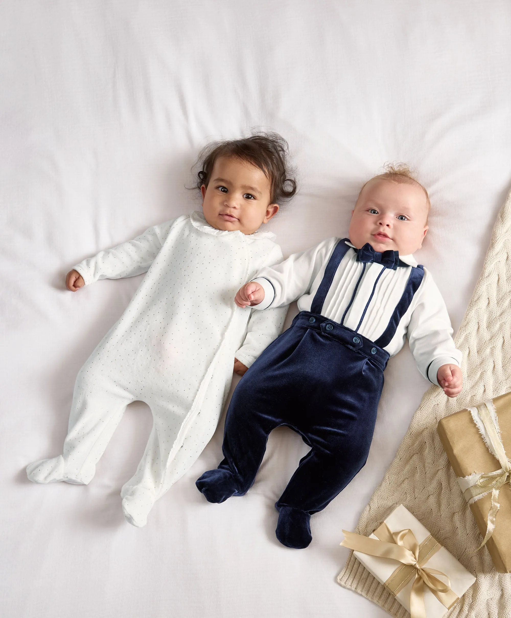 Mock Tuxedo and Bow Tie Set (2 Piece) - Navy