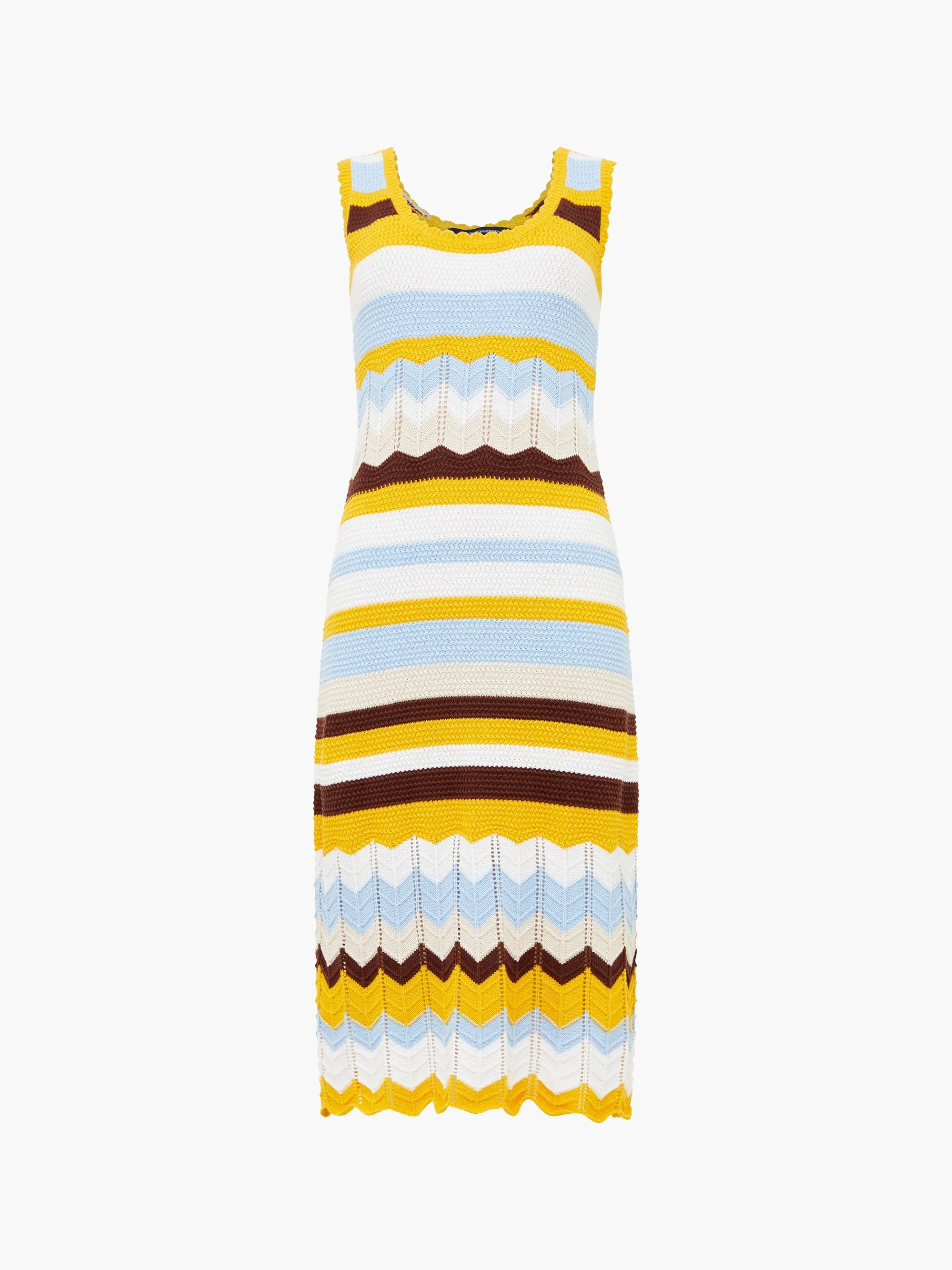 Nellis Cotton Striped Crochet Dress