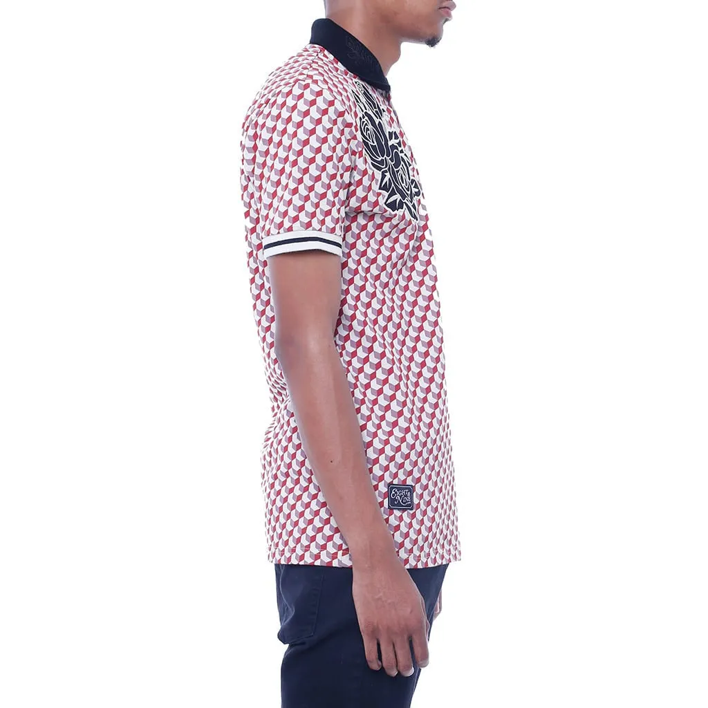 New Life Pattern Polo Shirt