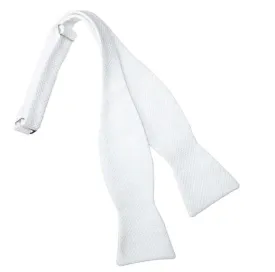 New "White Tie" Pique Self Tie Bow Tie