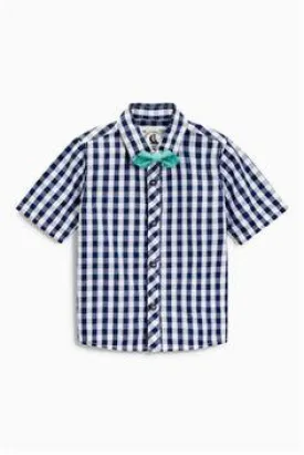 Next Shortsleeve Shirt and Bow Tie Younger Boys Set