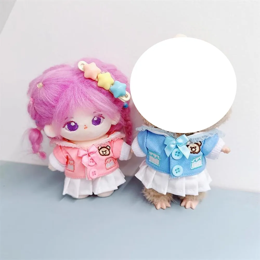 niannyyhouse 10cm-15cm Plush Doll Clothes Coat Skirt Uniform Set Stuffed Doll Dressup