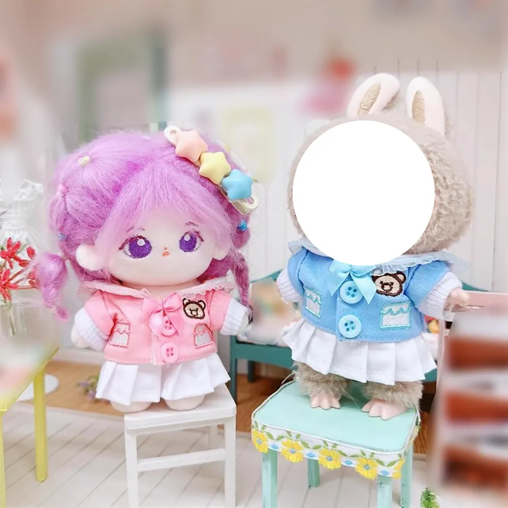 niannyyhouse 10cm-15cm Plush Doll Clothes Coat Skirt Uniform Set Stuffed Doll Dressup