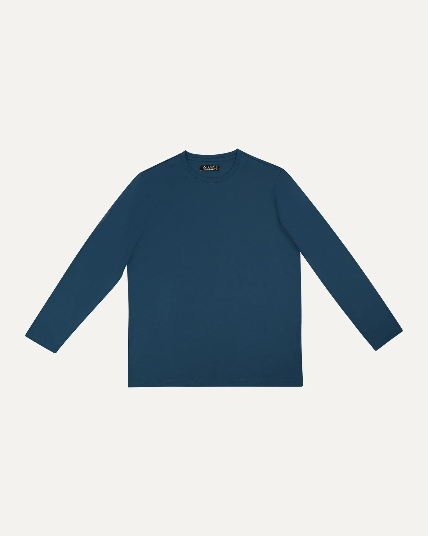 Non Iron Mulberry Silk Long Sleeve t-shirt - Light Blue