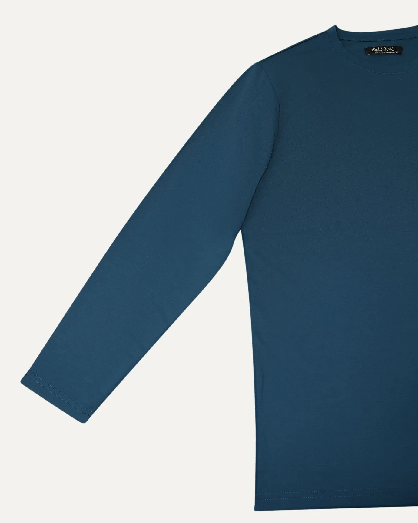 Non Iron Mulberry Silk Long Sleeve t-shirt - Light Blue