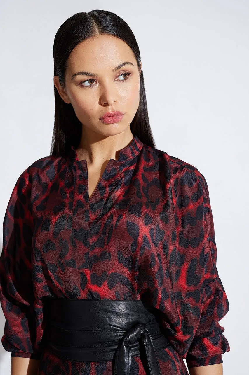 Ocelot Obi Silk Caftan Shirt