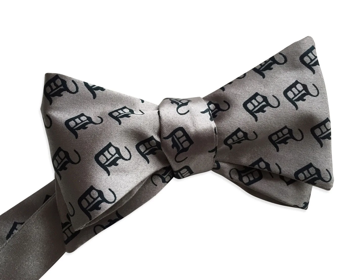 Old English D Bow Tie, Detroit Dot Pattern