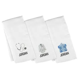 Personalized Emoji Burp Cloth - 3 Pack Doctor