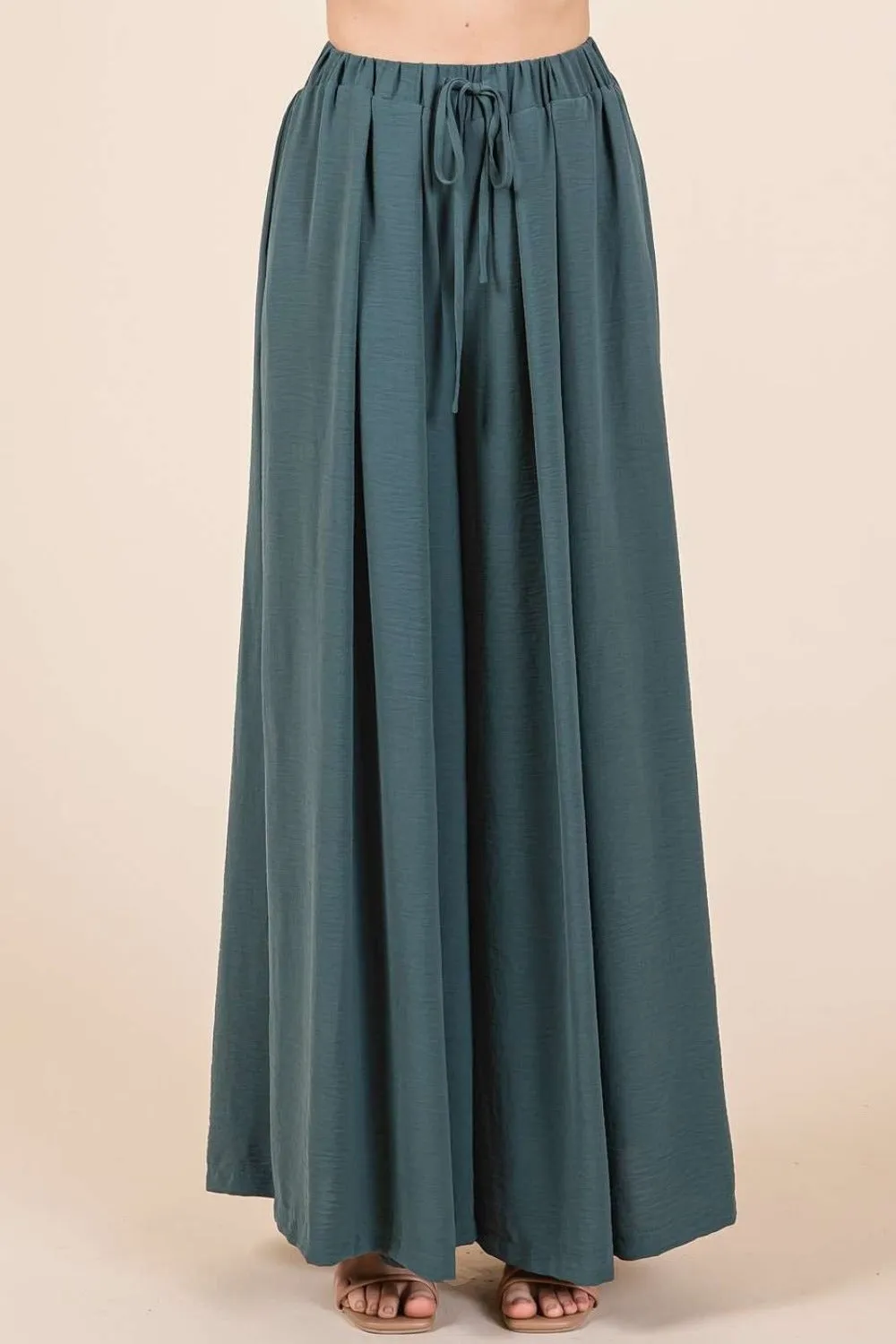 Pleated Wide Leg Pants