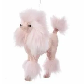 Plush Pink Poodle Ornament