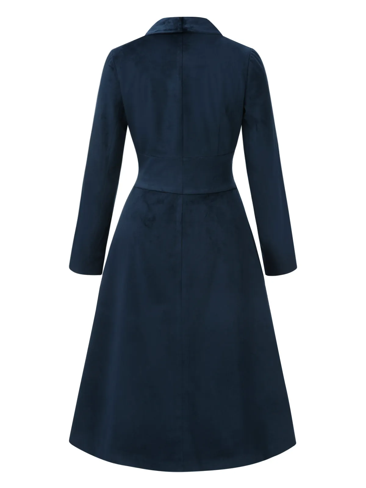 [Pre-Sale] Royal Blue 1950s Lapel Matte Velvet Coat