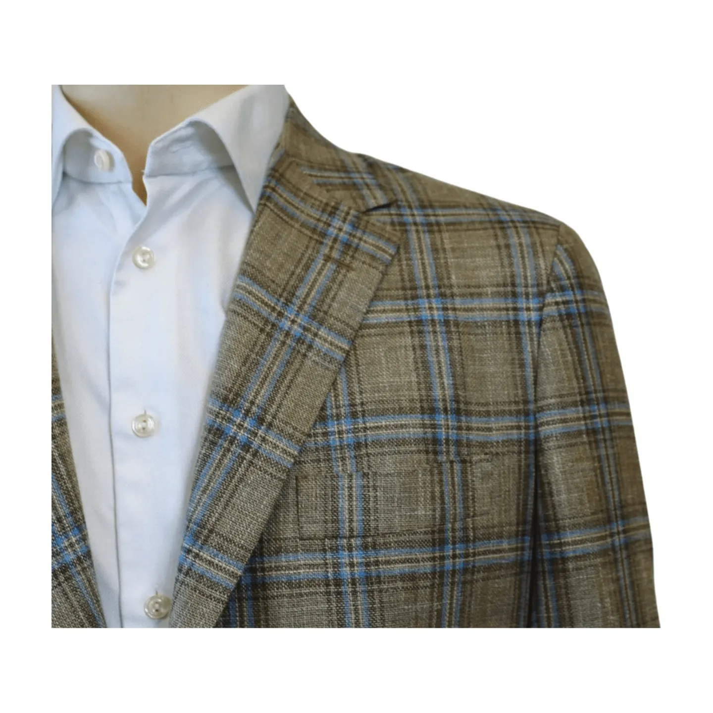 Sartorio Sport Coat - Tan & Blue Plaid