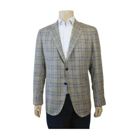 Sartorio Sport Coat - Tan & Blue Plaid