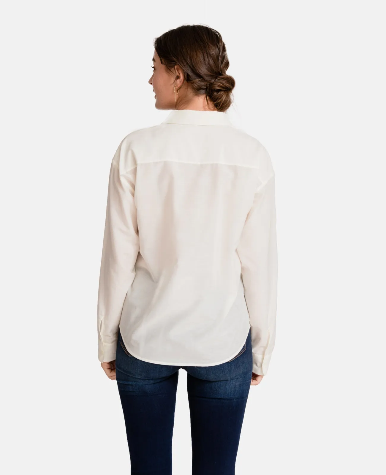 Silk Cotton Boyfriend Shirt