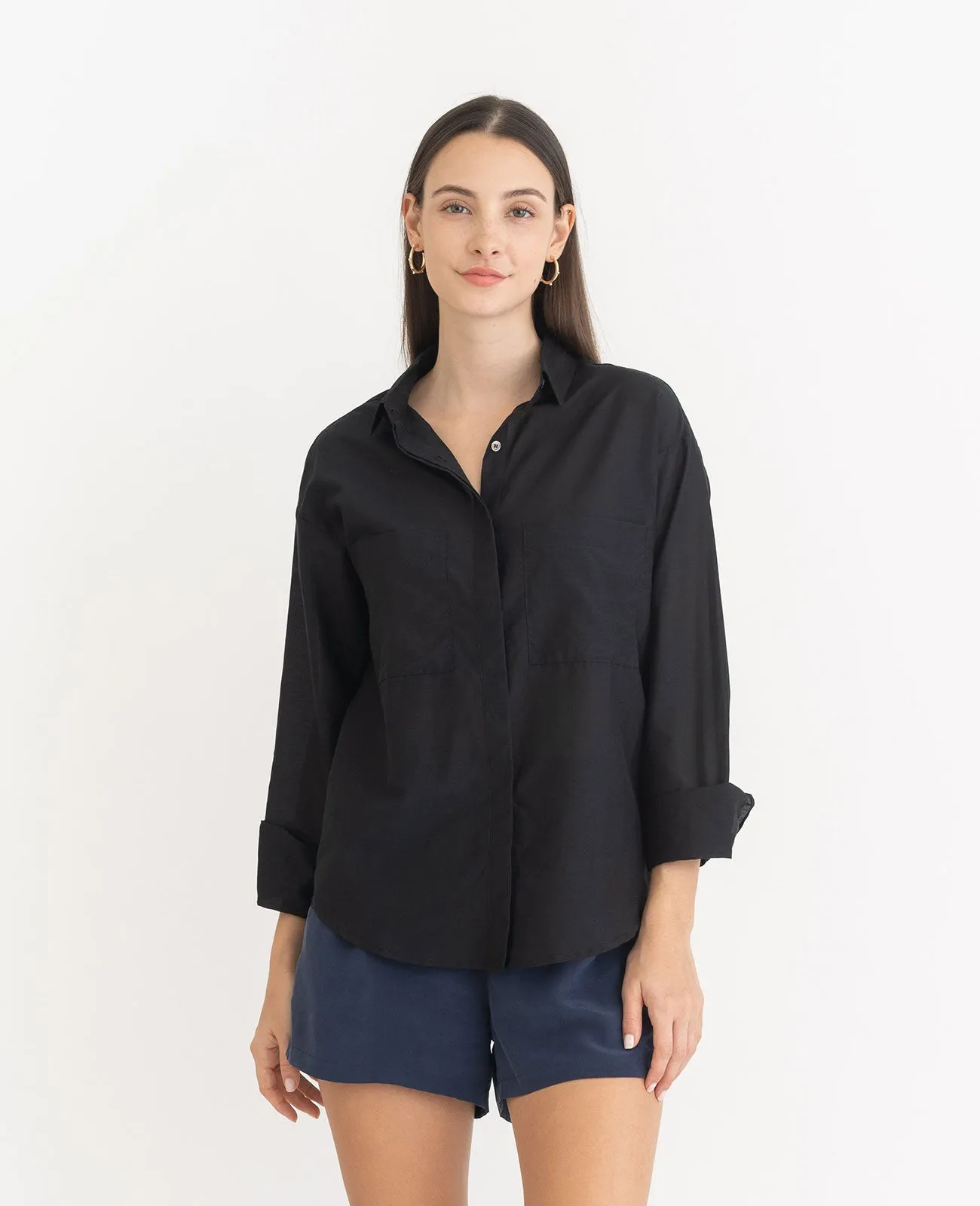 Silk Cotton Boyfriend Shirt