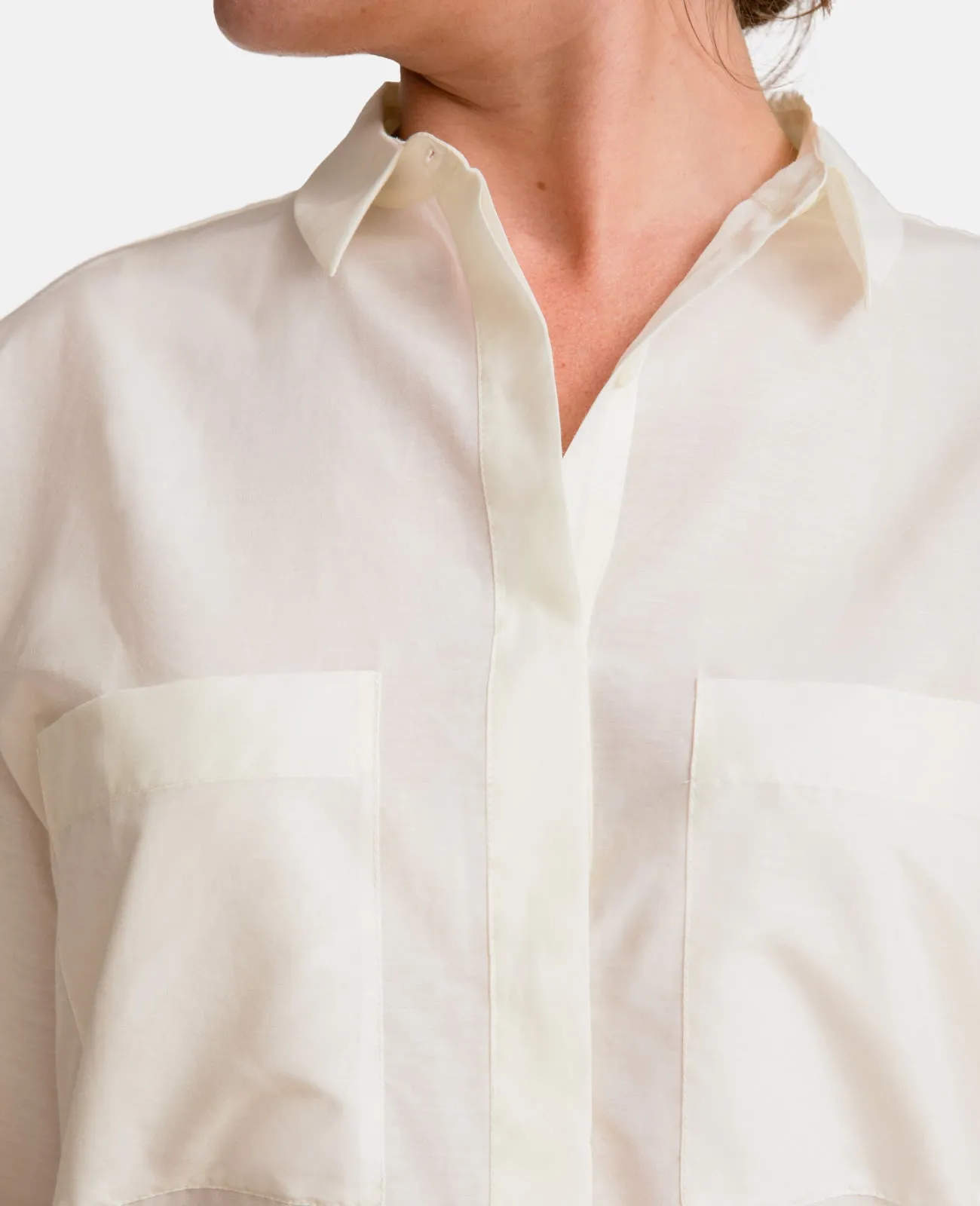 Silk Cotton Boyfriend Shirt