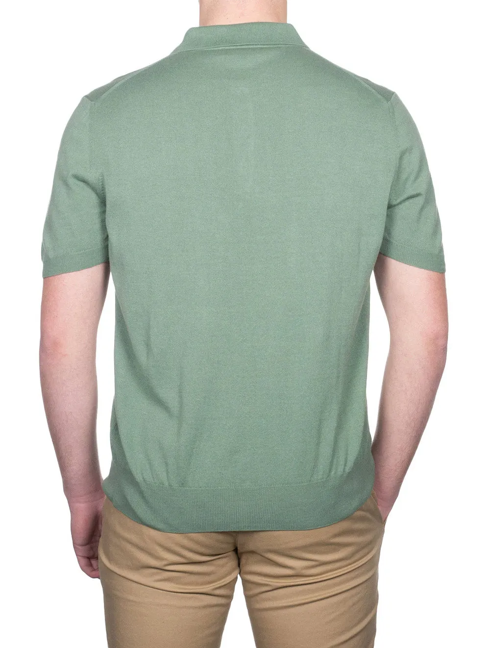 Silk Mix Polo Green