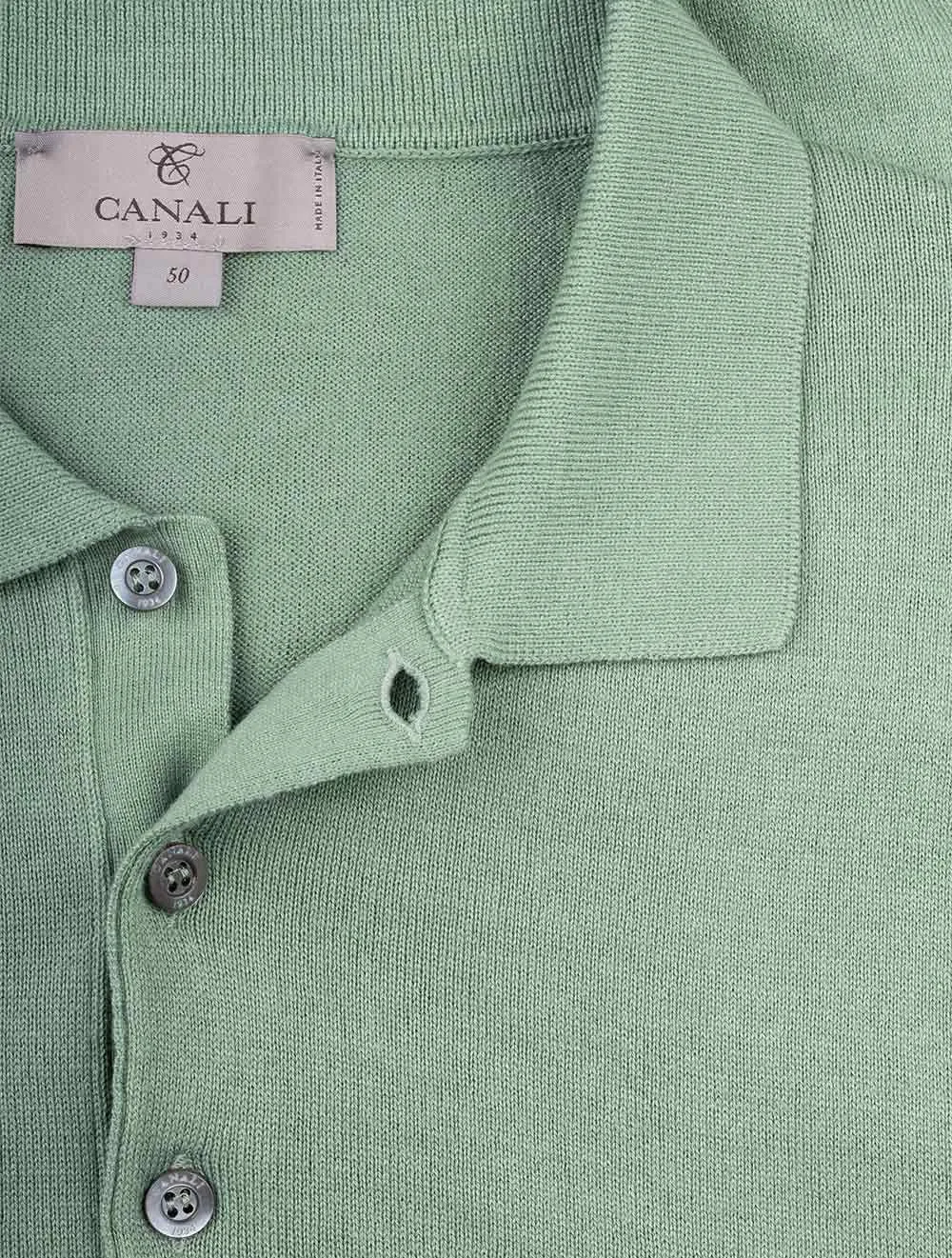 Silk Mix Polo Green