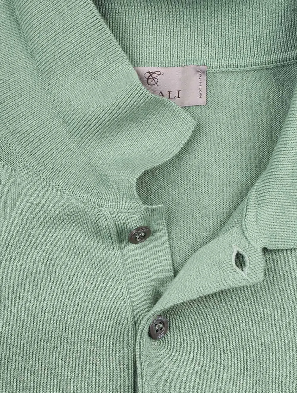 Silk Mix Polo Green