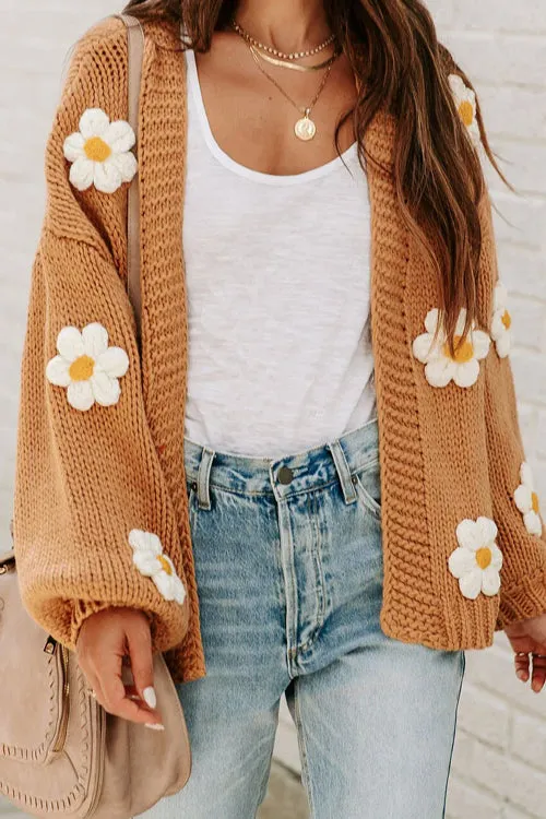 Simple Love Daisy Oversized Knit Cardigan - 5 Colors