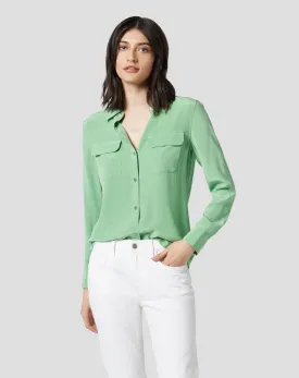 Slim Signature Silk Shirt - Peppermint