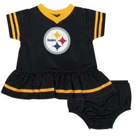 Steelers Baby Girl Team Dress with Bloomers