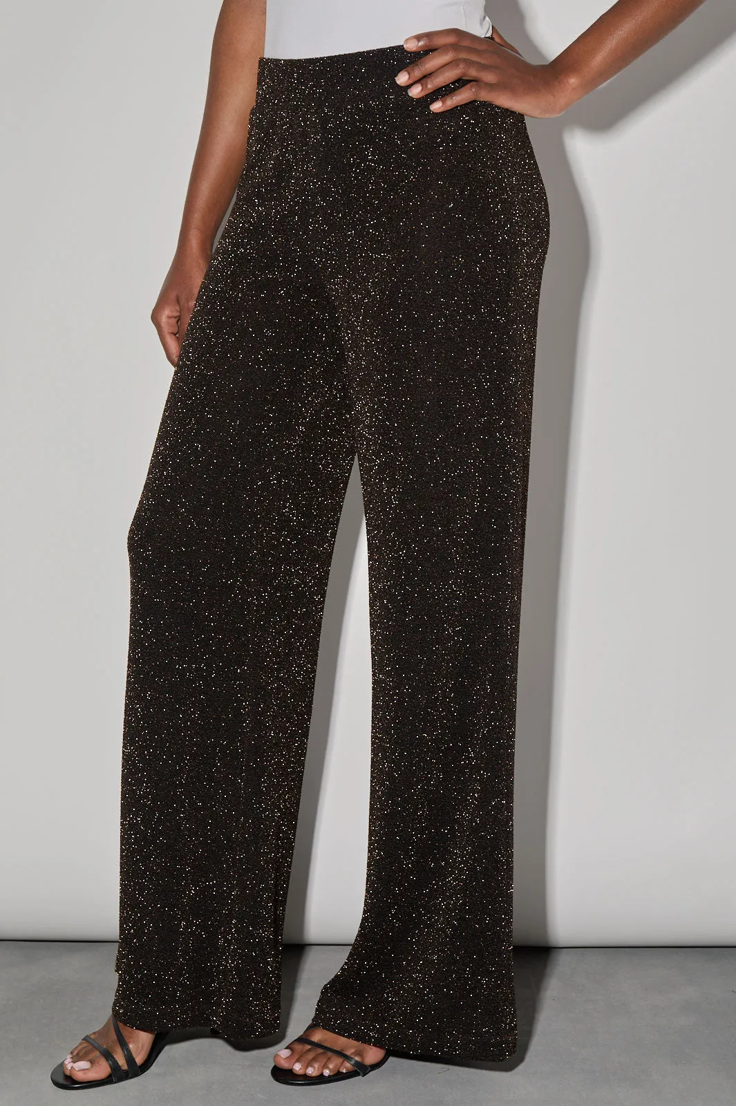 Stretch Shimmer Wide Leg Pant