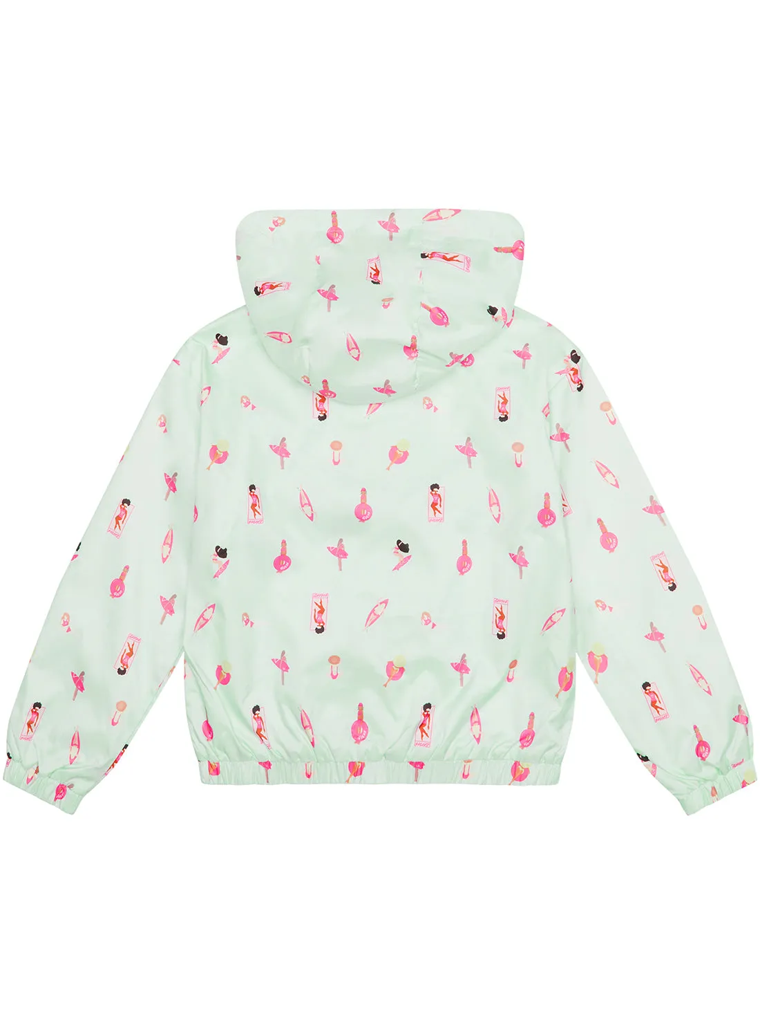 Summer Days Print Hooded Windbreaker Jacket