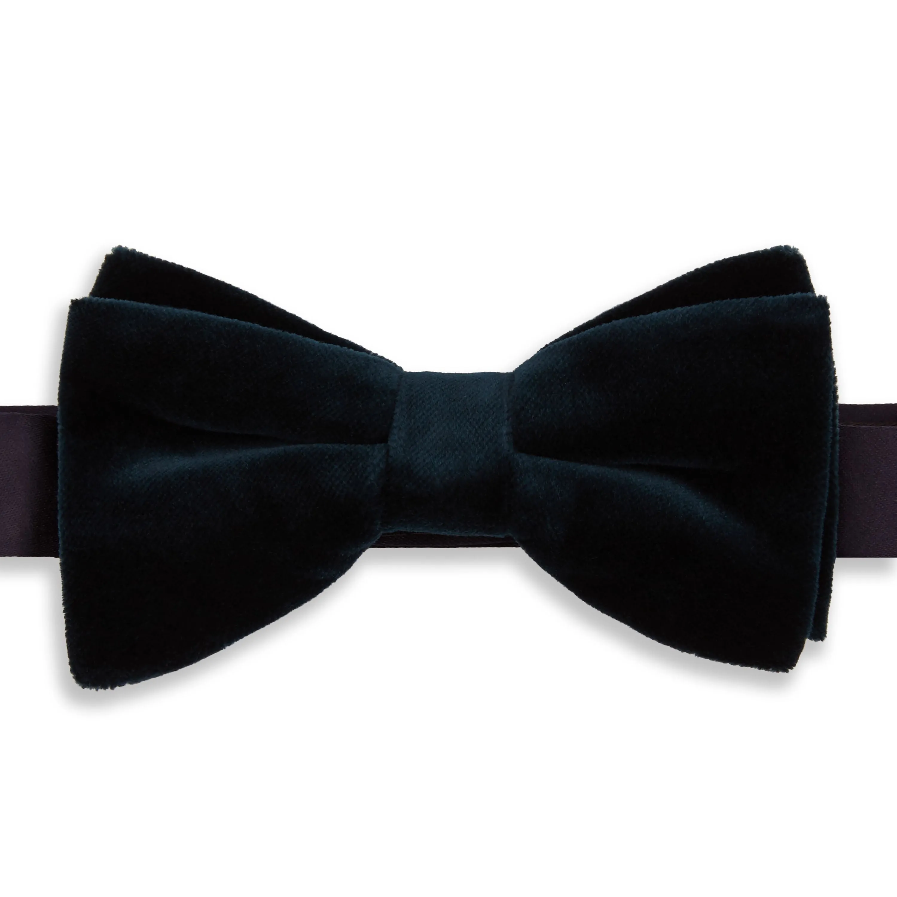 Teal Velvet Pre-Tied Bow Tie