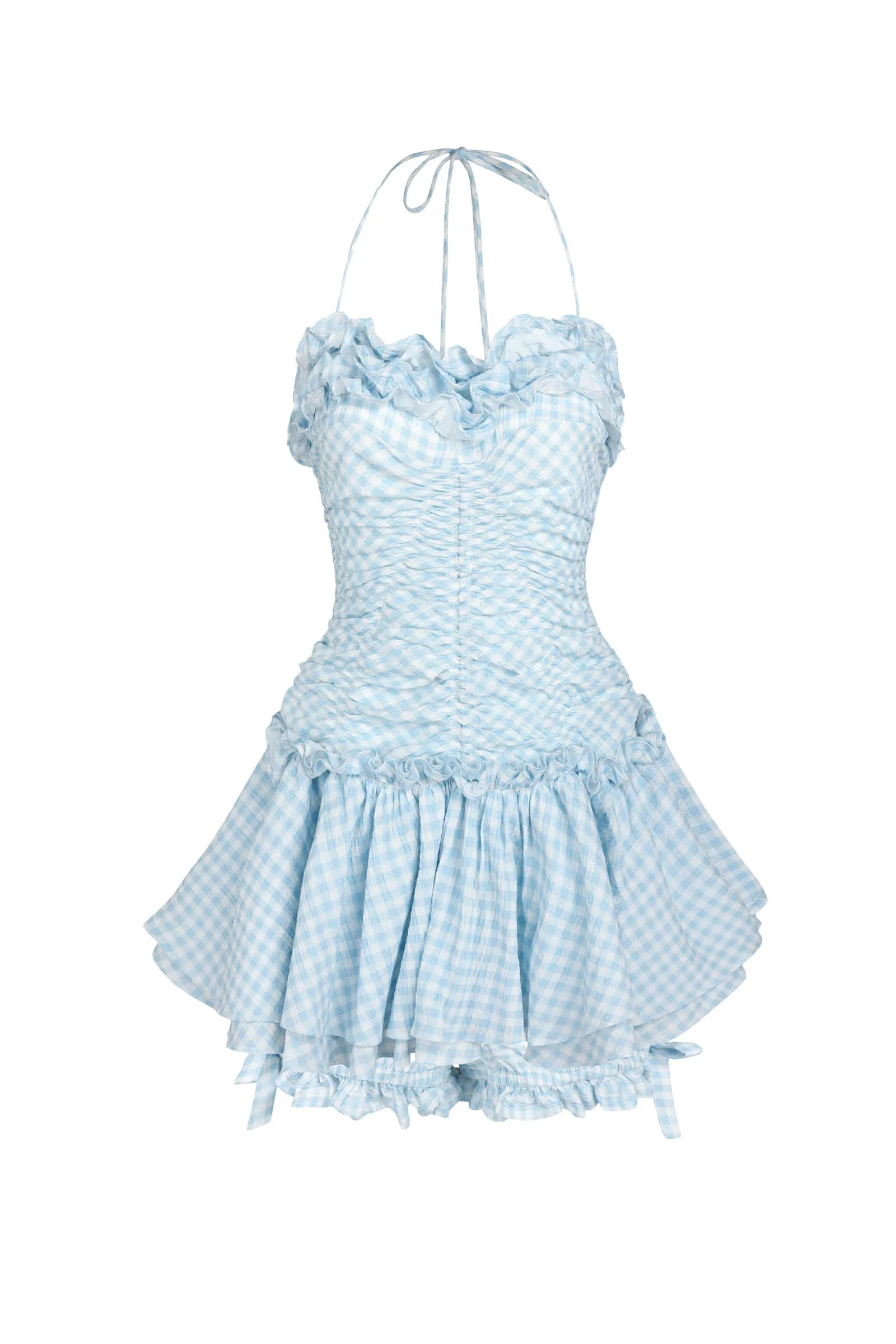 The Blue Gingham Swim Baby Bloomers