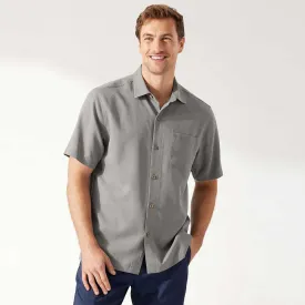 Tommy Bahama Big & Tall Coastal Breeze Check Camp Shirt - Shadow