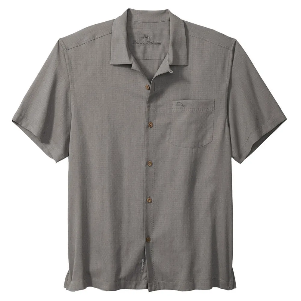 Tommy Bahama Big & Tall Coastal Breeze Check Camp Shirt - Shadow