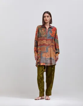 Udaan Shirt Silk Terracotta