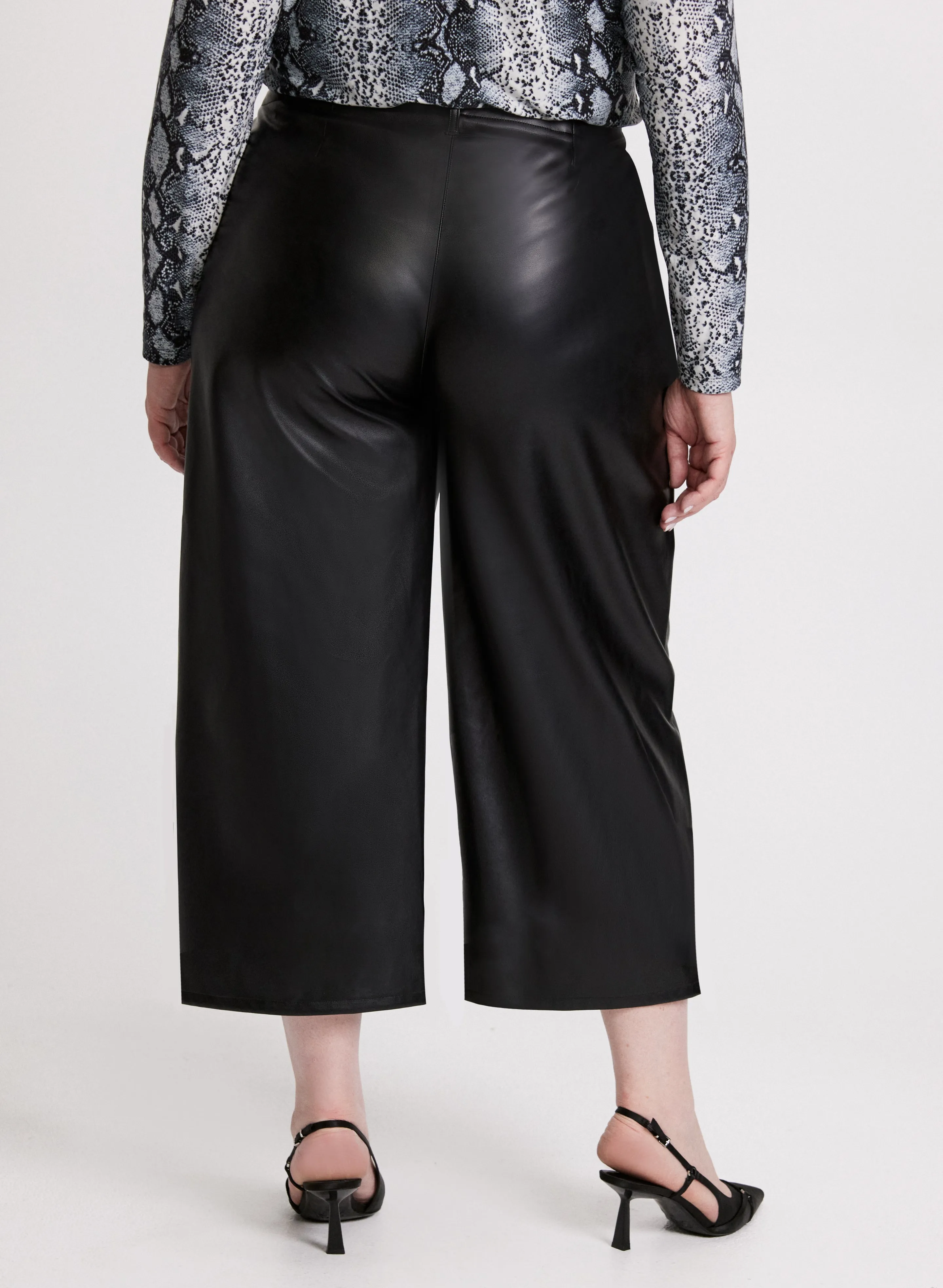 Vegan Leather Culotte Pants