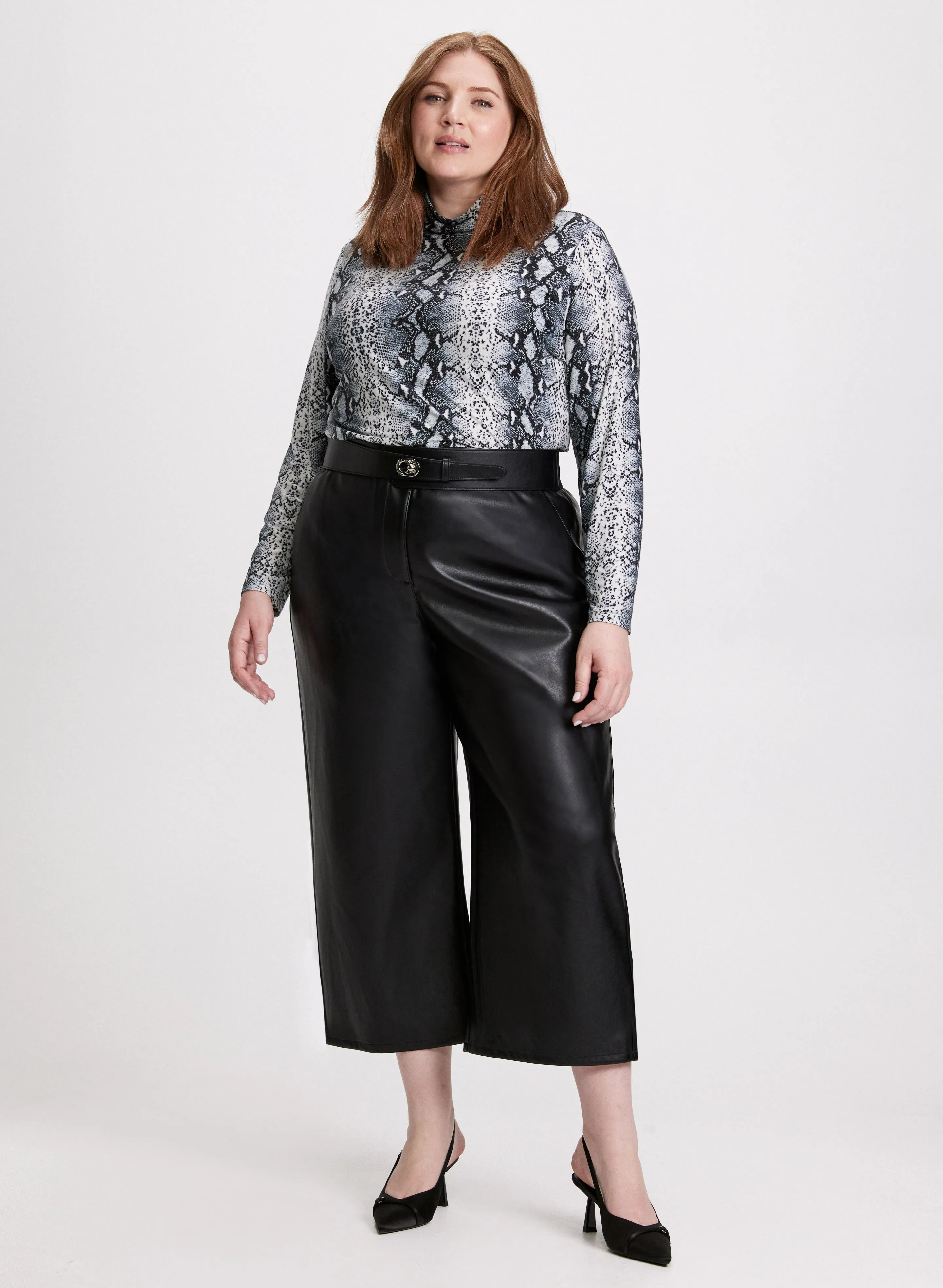 Vegan Leather Culotte Pants