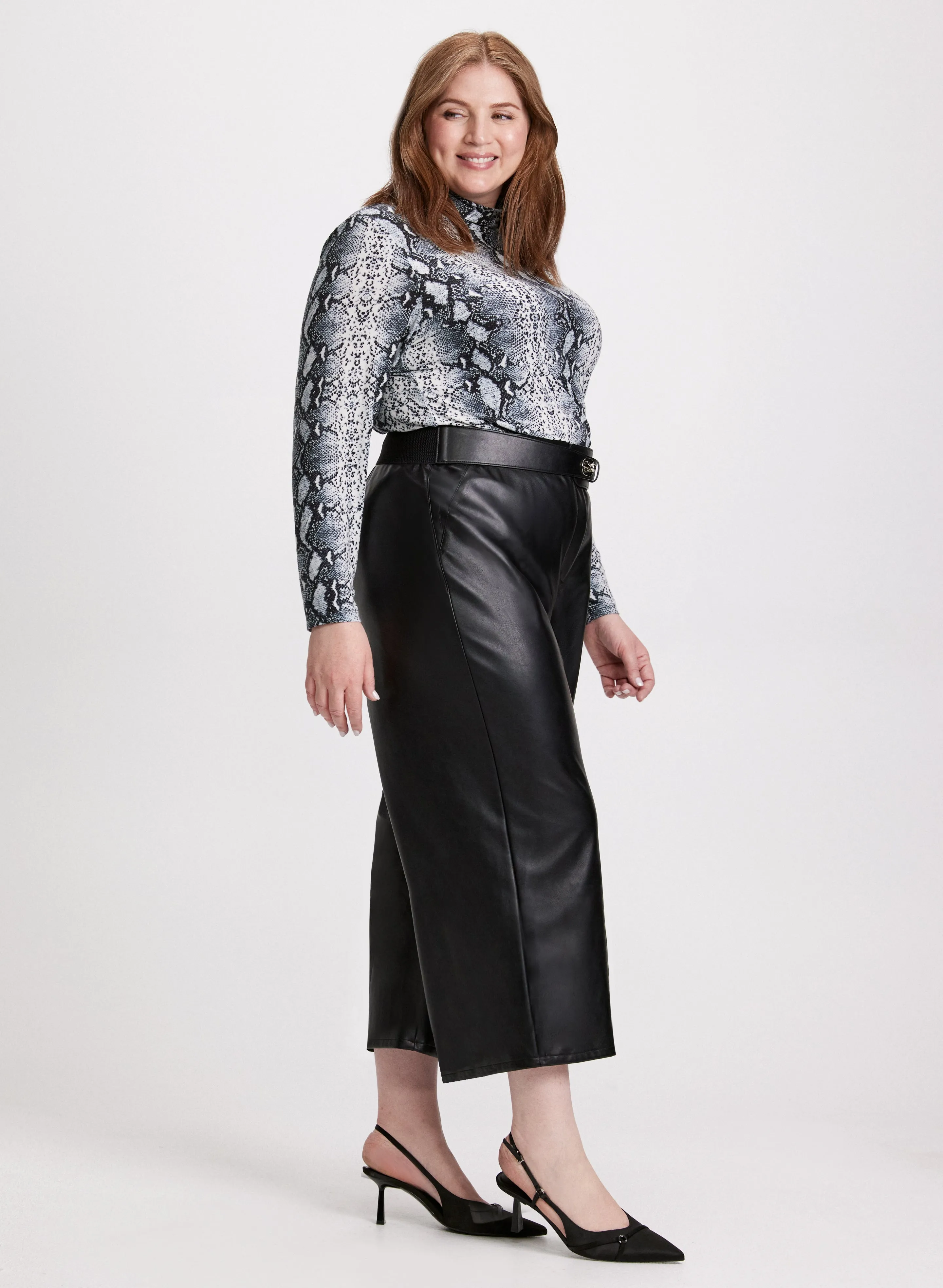 Vegan Leather Culotte Pants