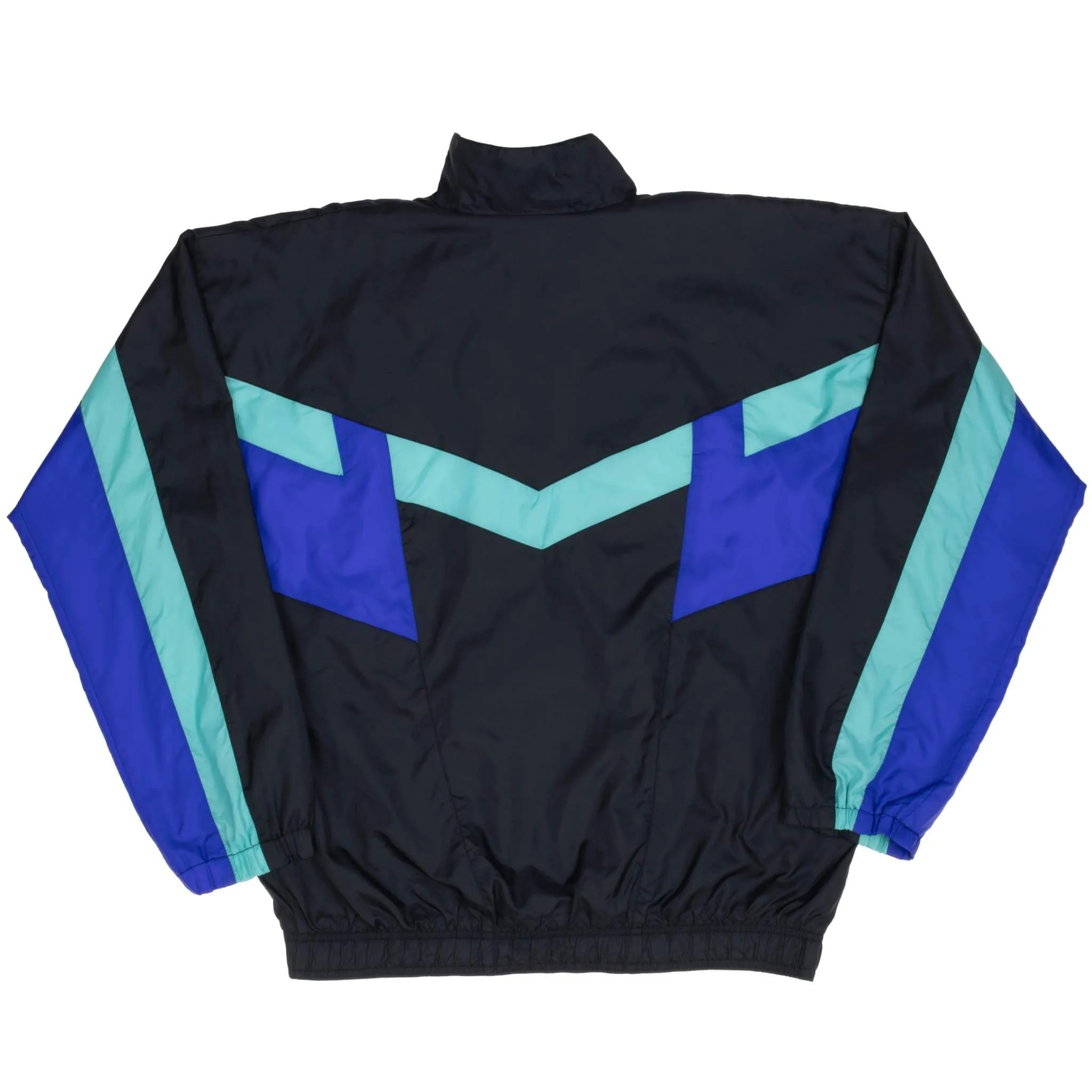 VINTAGE NIKE SWOOSH NEON & BLACK WINDBREAKER JACKET LATE 1980S SIZE XLB