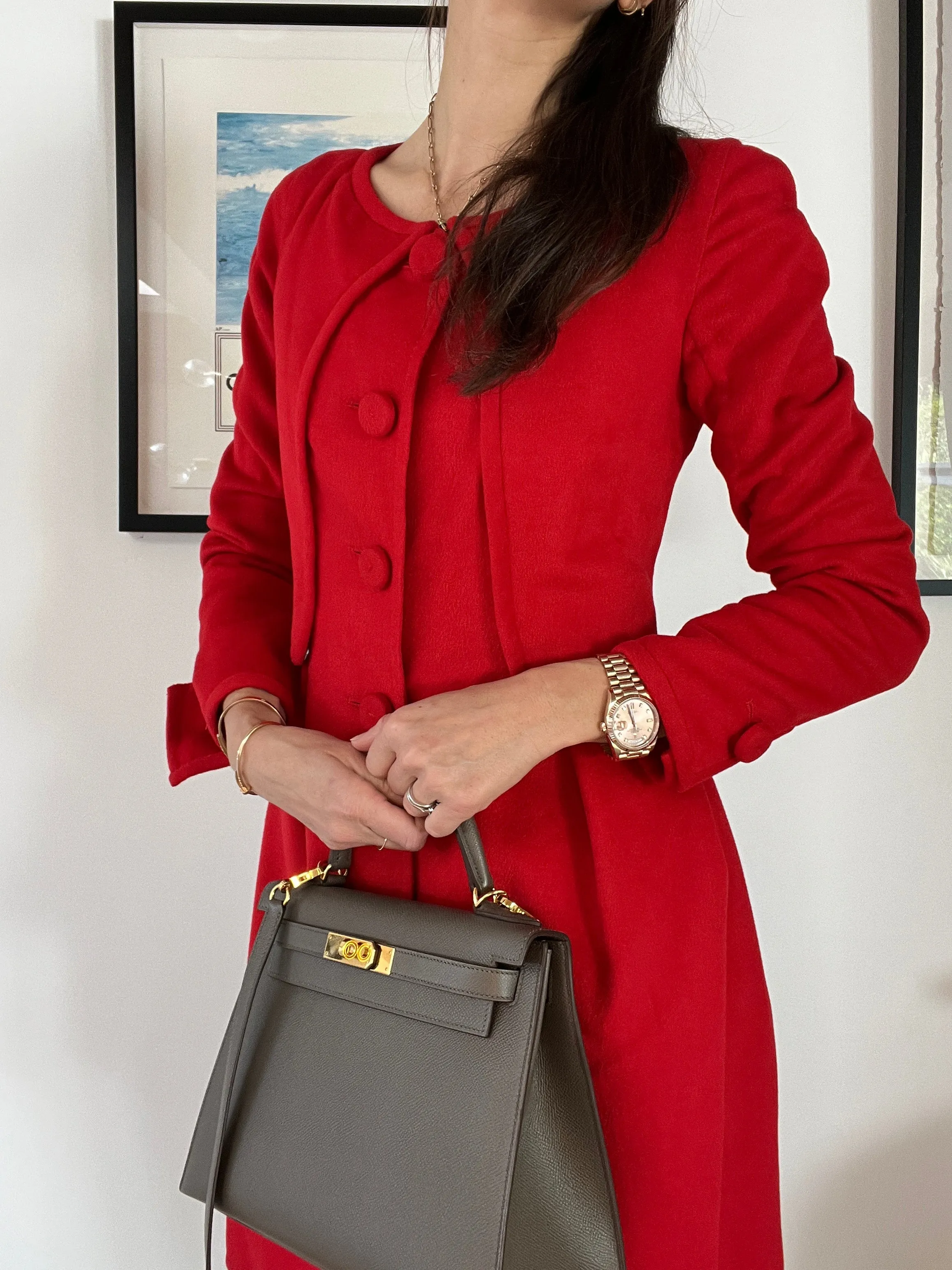 Vintage Red Coat - XS