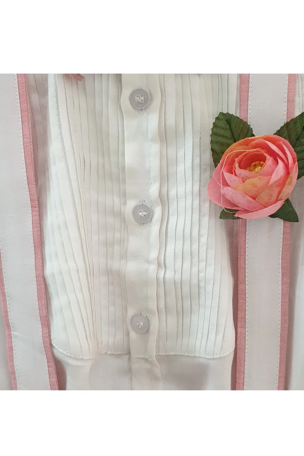 White and pink formal outfit for boys