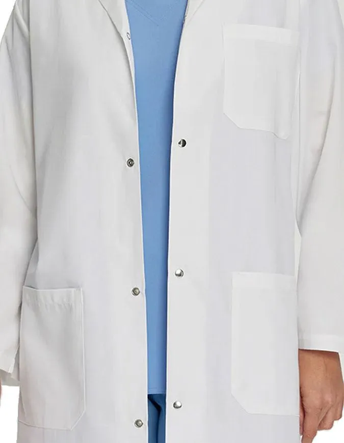 White Cross 42 Inch Women's Snap Button Long Lab Coat