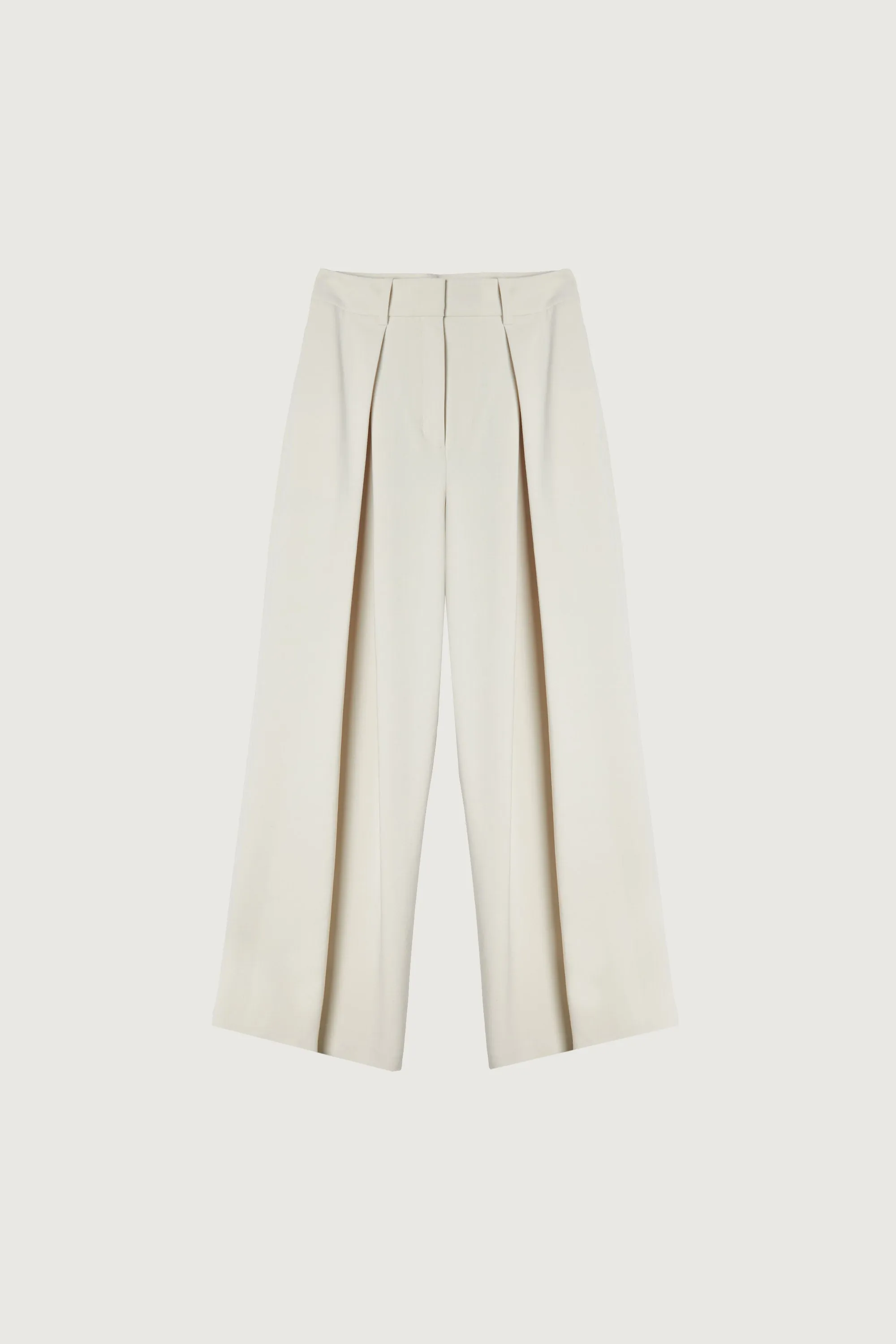 WIDE LEG PANT WITH FRONT PLEAT