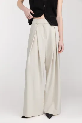 WIDE LEG PANT WITH FRONT PLEAT