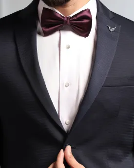 Wine Solid Bow Tie - Tarmar