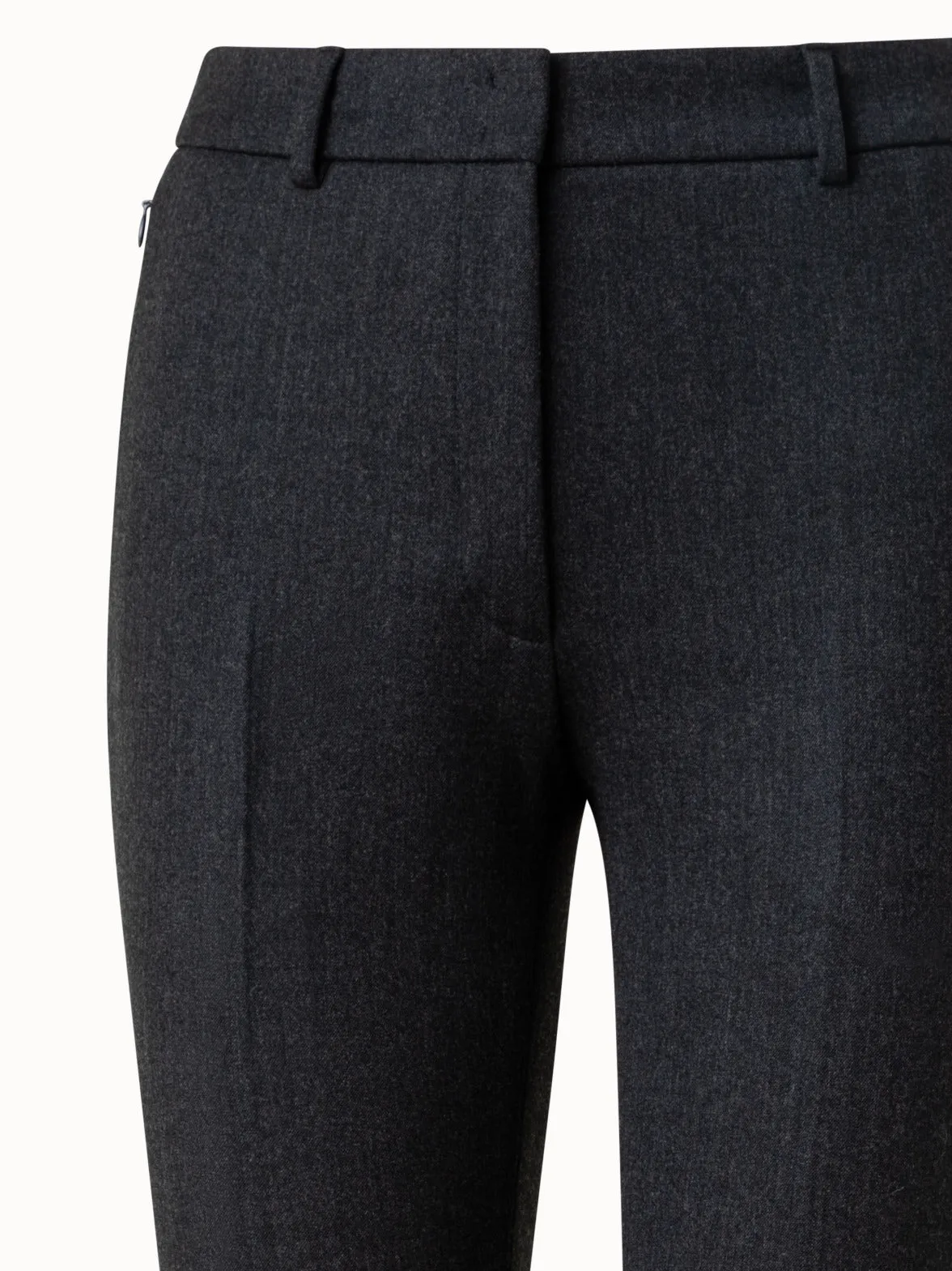 Wool Stretch Double-Face Bootcut Pants